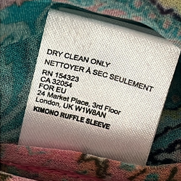 Saachi Floral Print Bell Ruffle Sleeve Sheer Ruana Kimono - Picture 10 of 11